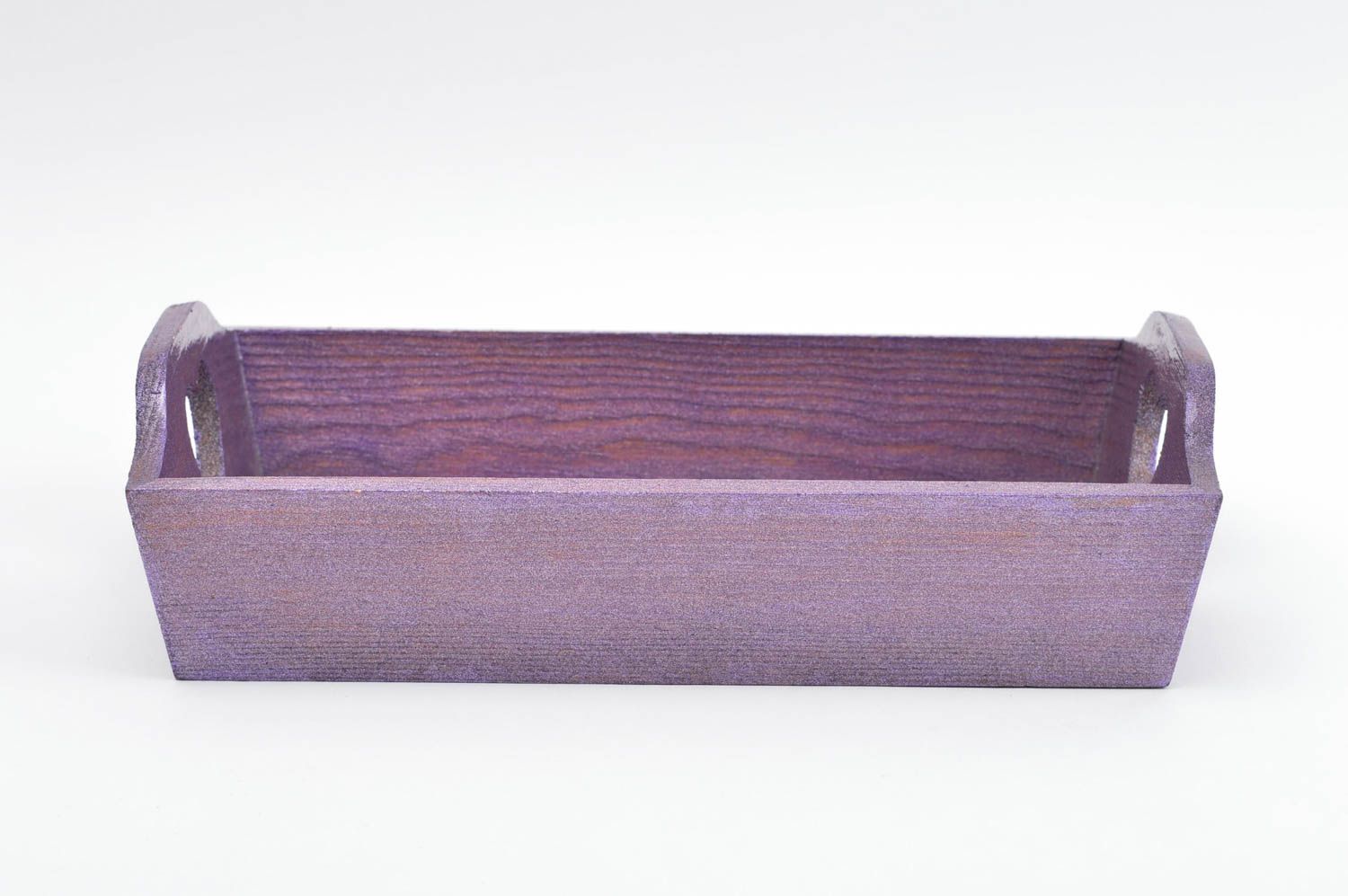 Bonbonnière en bois fait main Vaisselle décorative violette Cadeau original photo 2