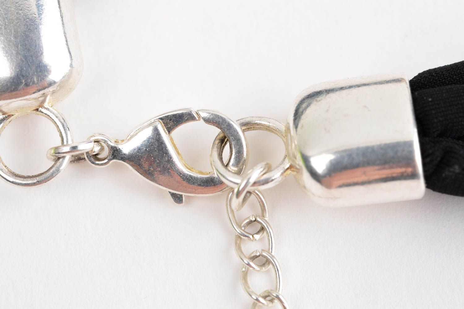 Handmade beaded necklace made of polymer clay designer accessory stylish jewelry photo 4