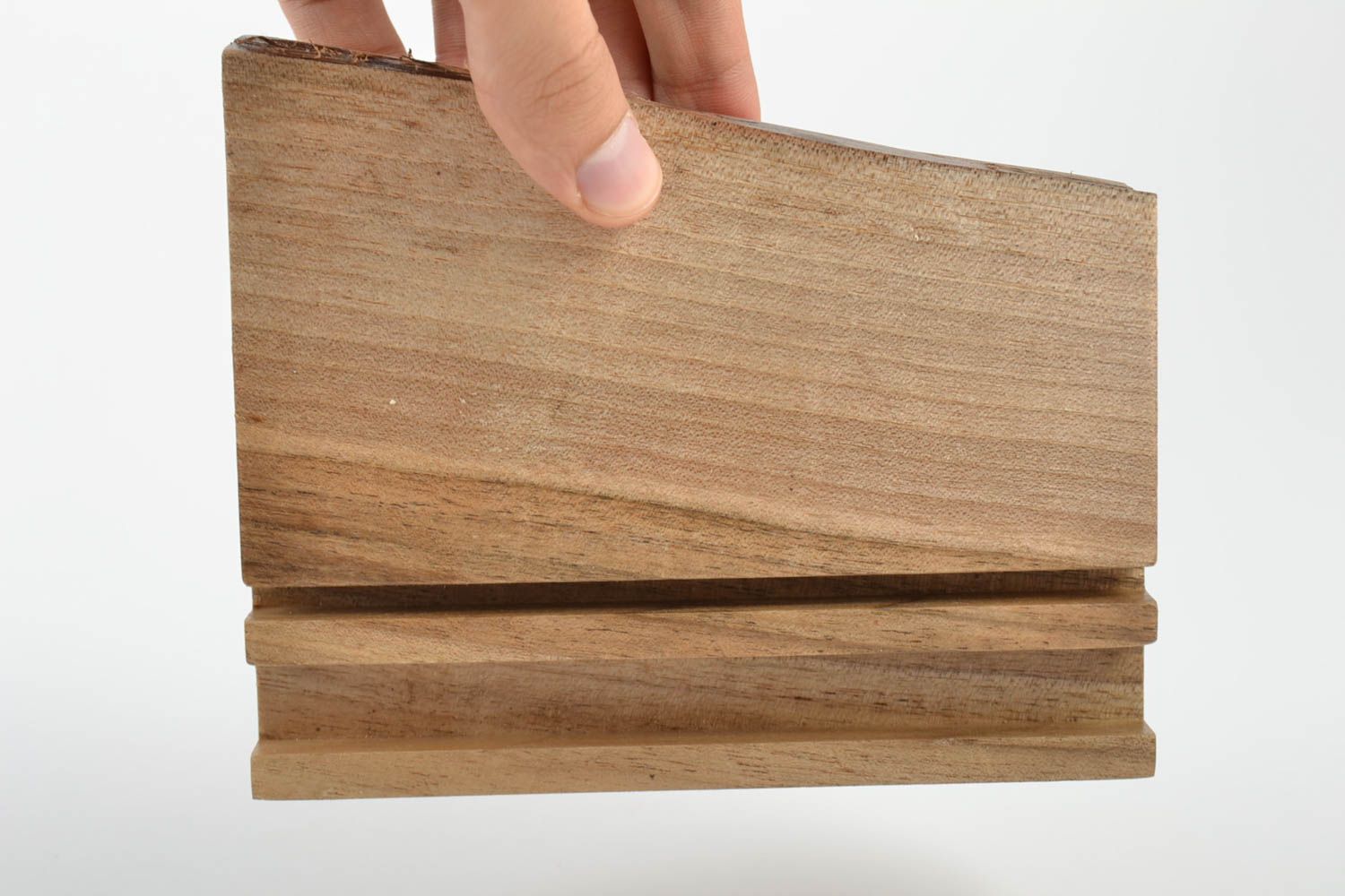 Sujetador para tablet ecológico de madera artesanal original accesorio regalo foto 5