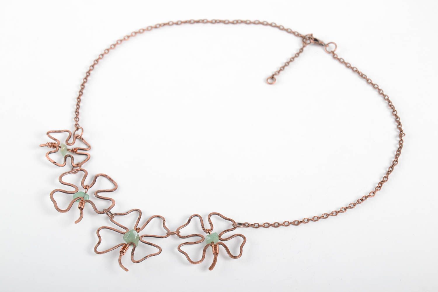 Handmade copper necklace metal pendant handmade metal jewelry fashion accessory photo 4