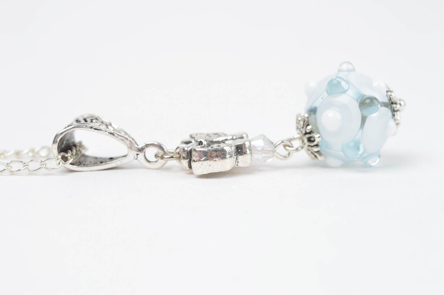 Beautiful handmade glass pendant neck pendant design lampwork pendant gift ideas photo 3