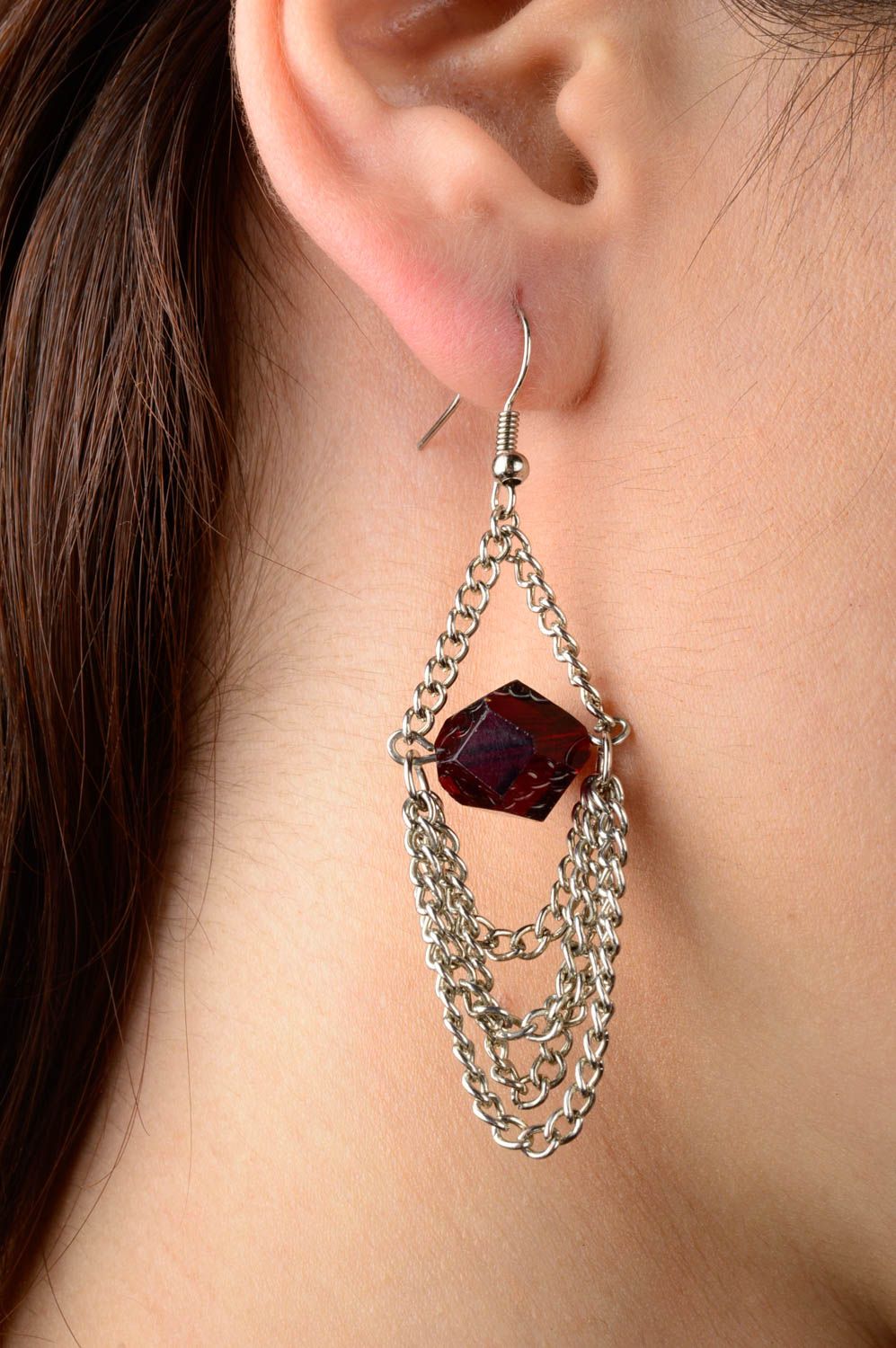 Handmade earrings designer earrings unusual accessories fashion jewelry photo 2