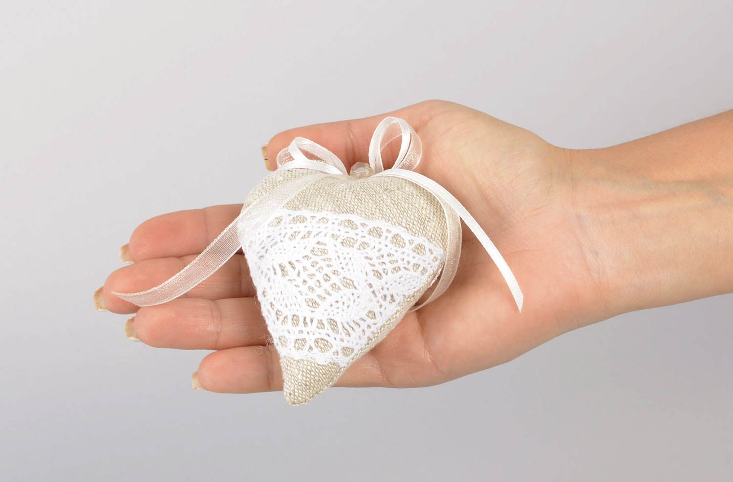 Kuschel Herz handgefertigt Romantik Herz stilvoll Deko aus Naturmaterialien foto 4