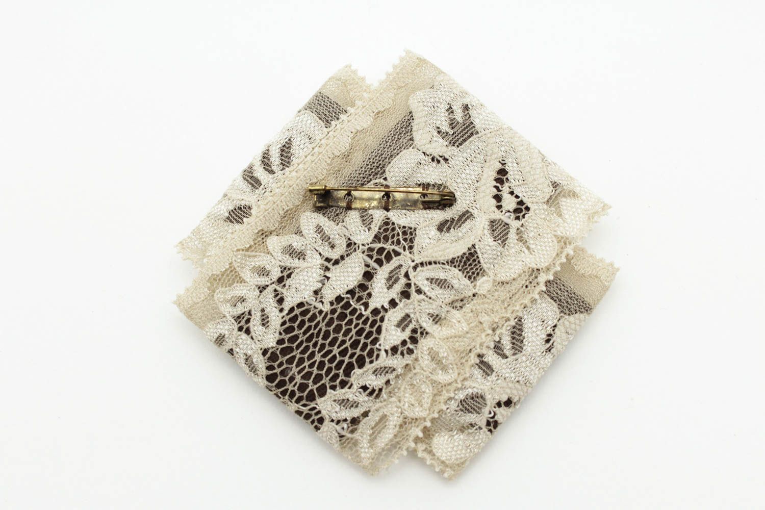 Designer brooch handmade brooch made of fabric evening jewelry fashion accessory photo 4