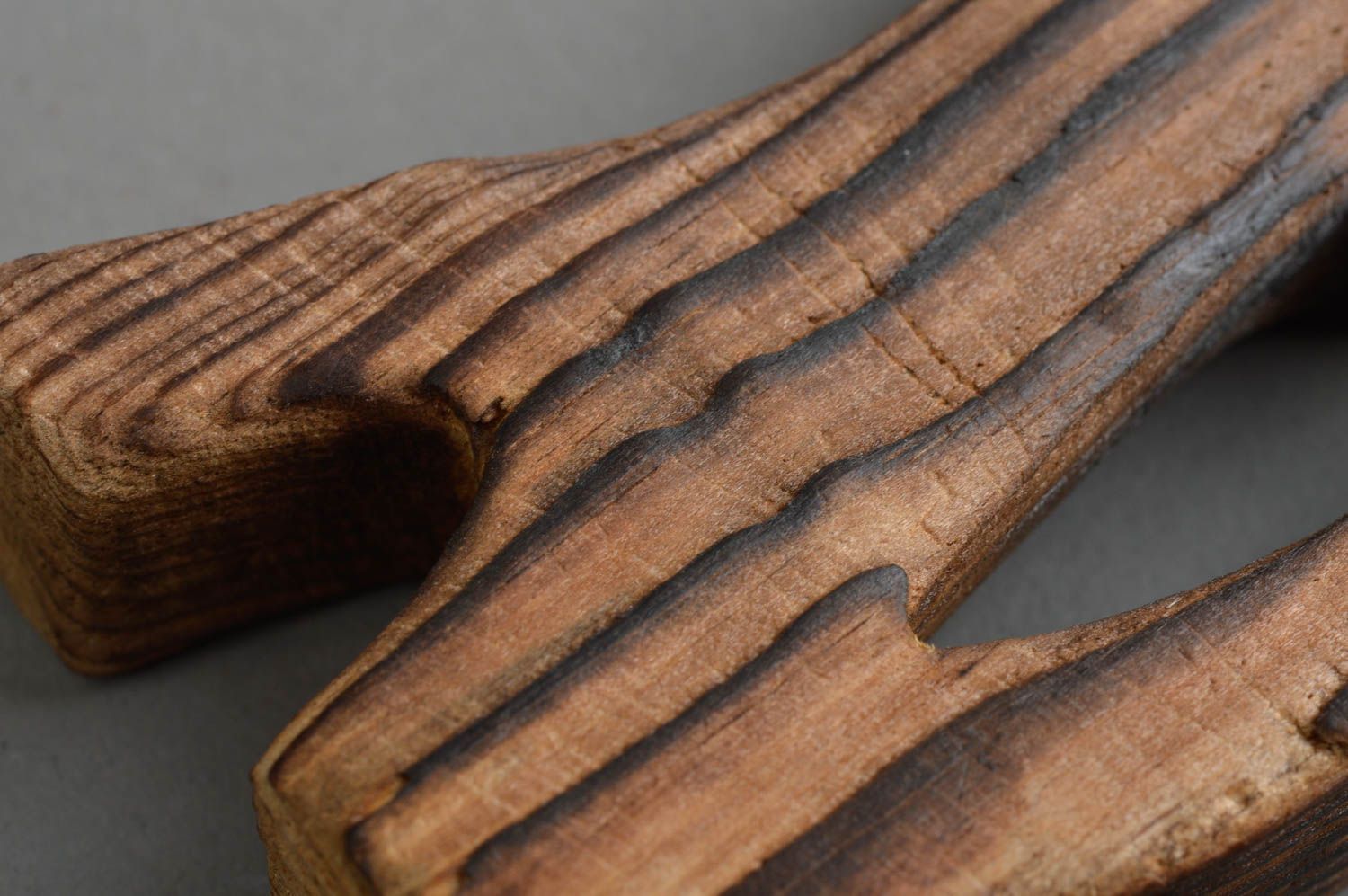 Figura de madera de pino artesanal pequeña diseño de interior regalo original foto 5