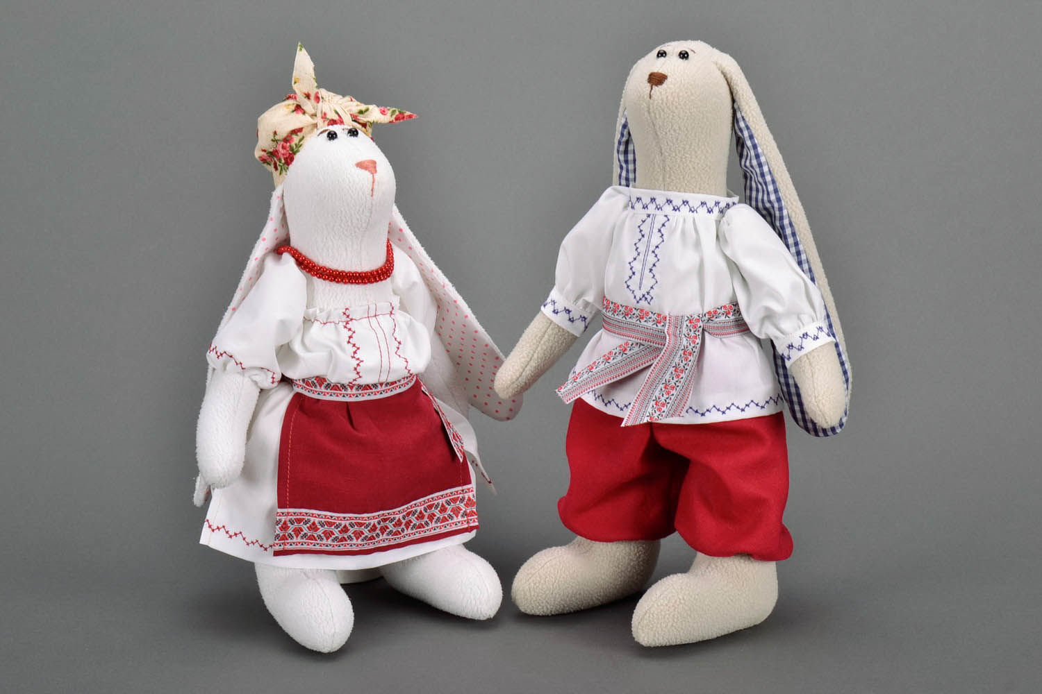 Tilda doll, hares Ukrainian family photo 3