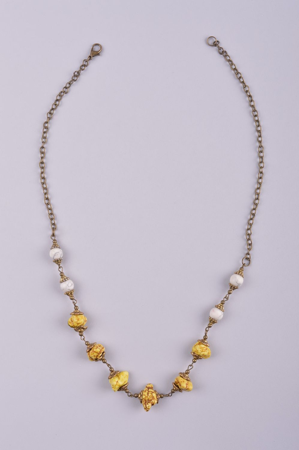 Handmade elegant necklace unusual stylish jewelry elite designer necklace photo 5