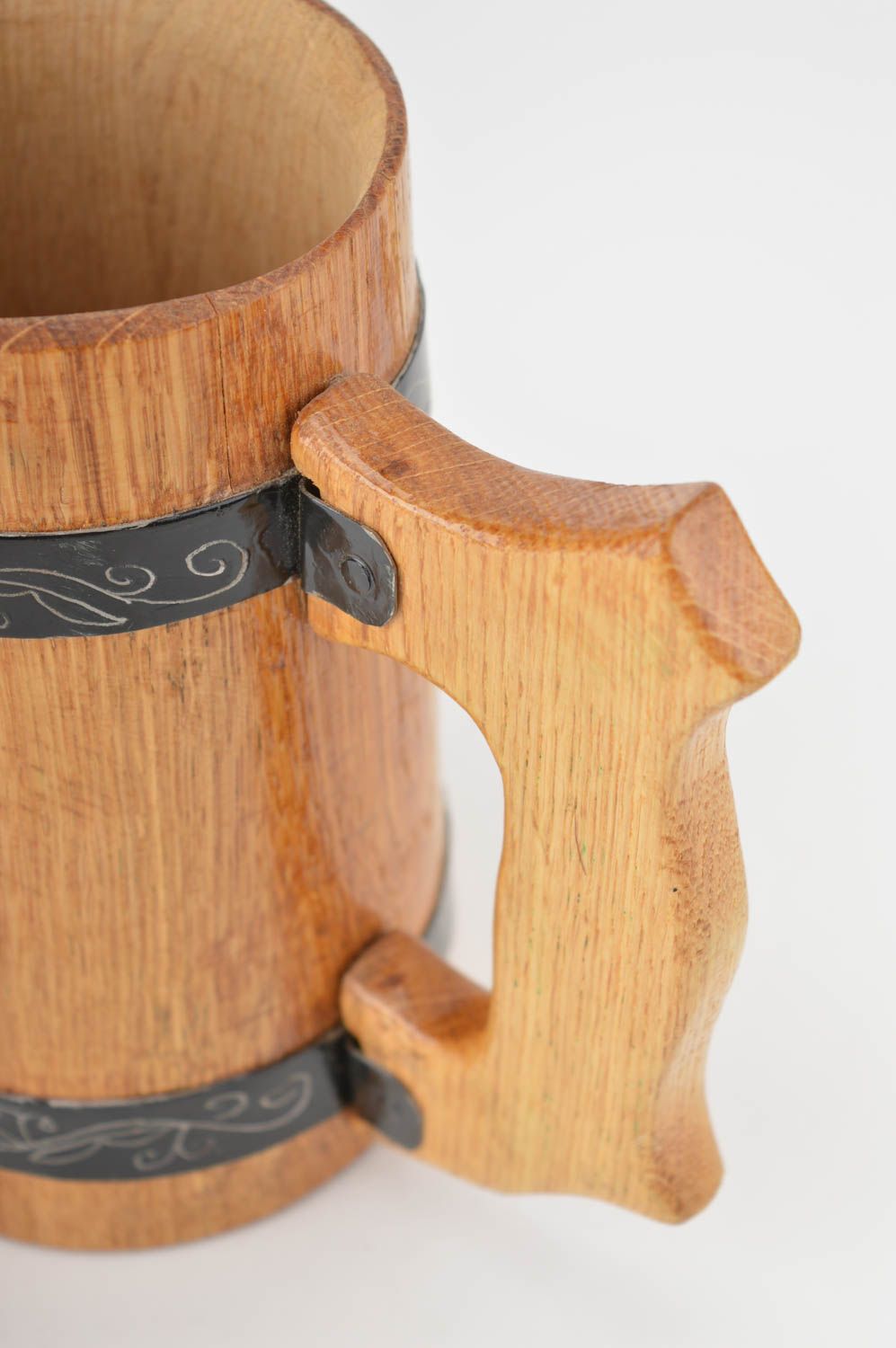 Bierkrug aus Holz handmade Geschenk für Männer originell Küche Dekor schön foto 4