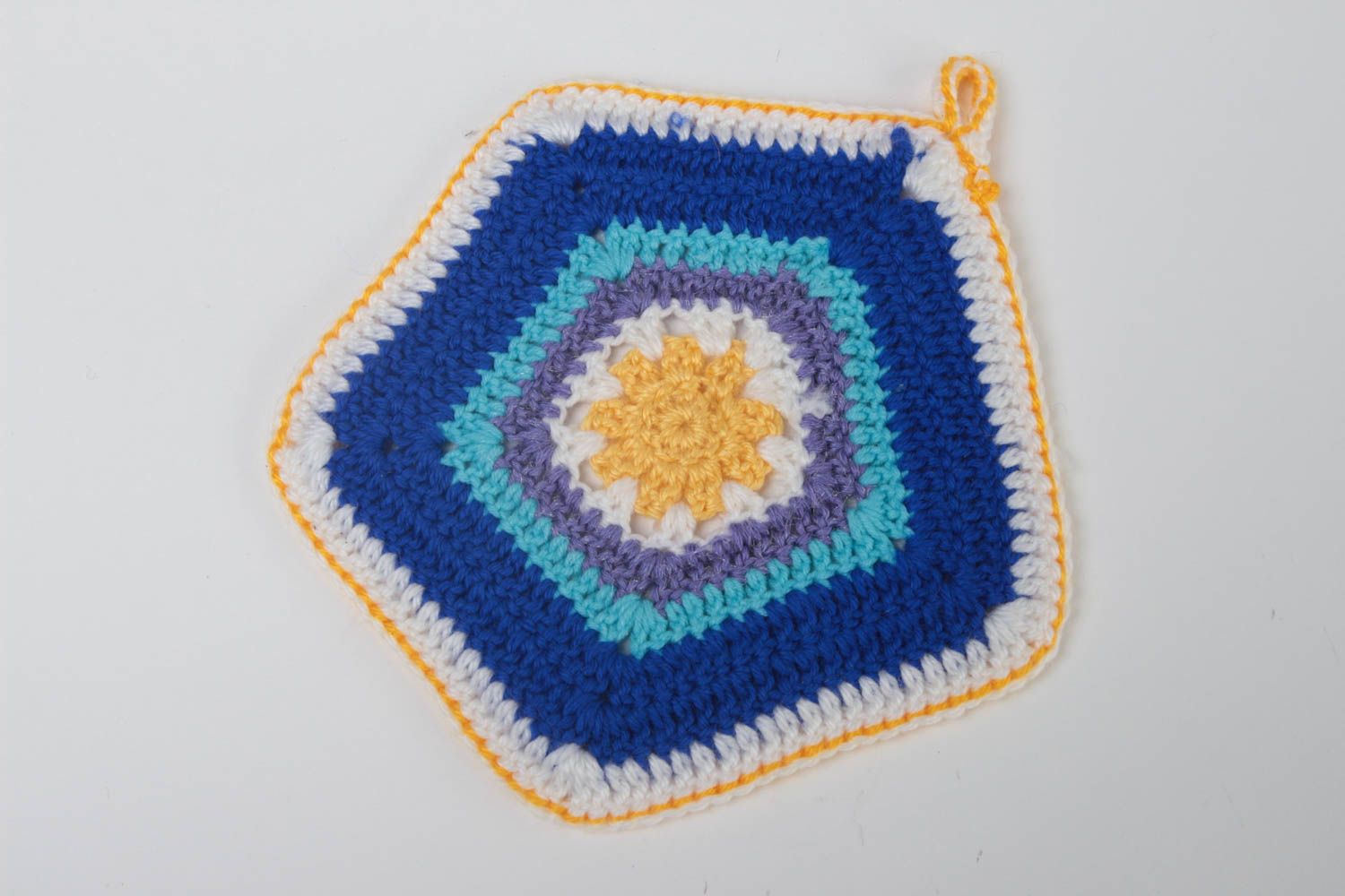 Crocheted pot holder kitchen elements stylish potholder textile for home photo 2