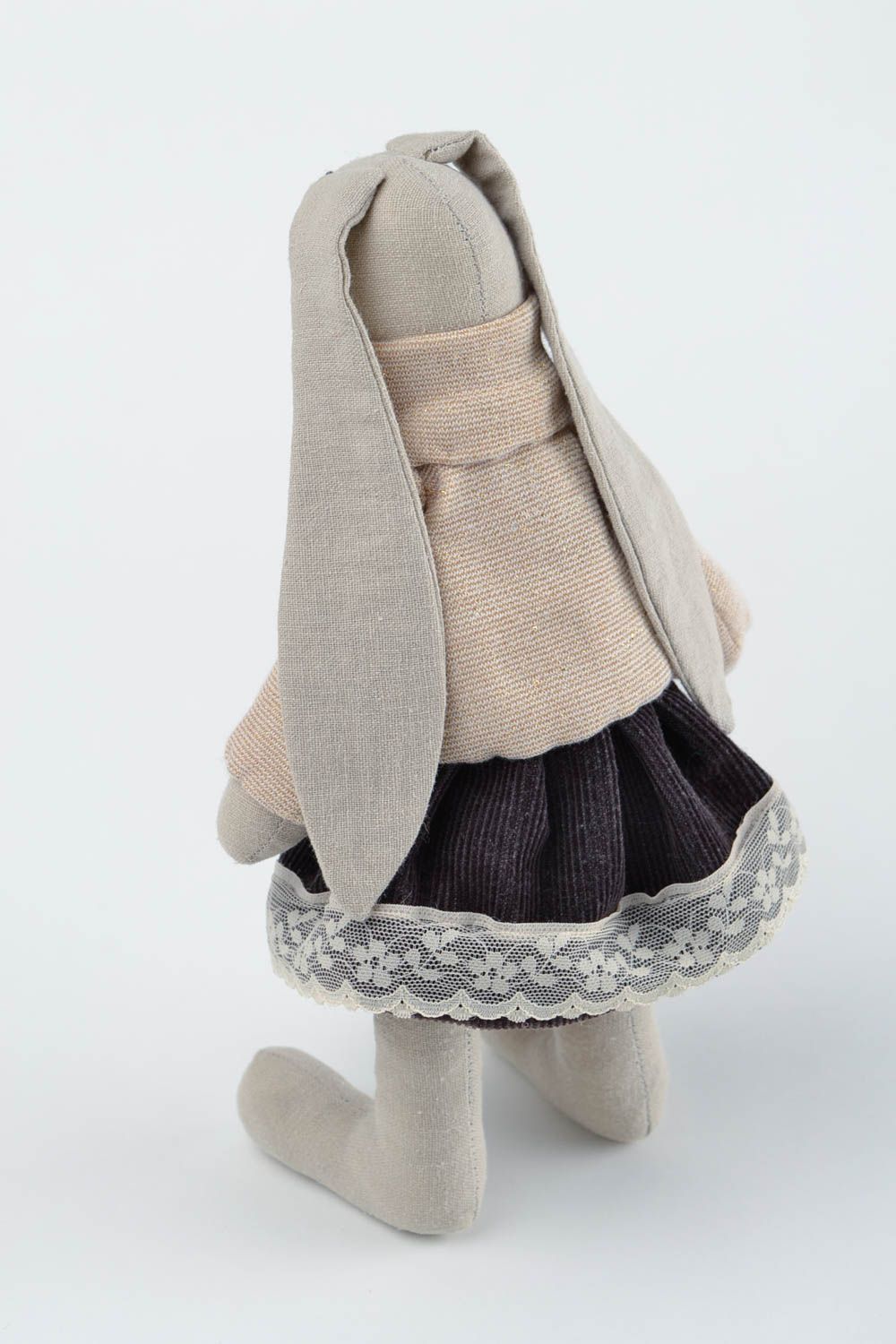 Peluche Lapin en tissu faite main en pull et jupe décorative Cadeau pour enfant photo 4