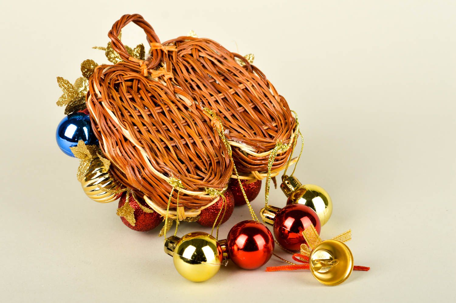 Decoración navideña artesanal elemento decorativo trenzado regalo original foto 3