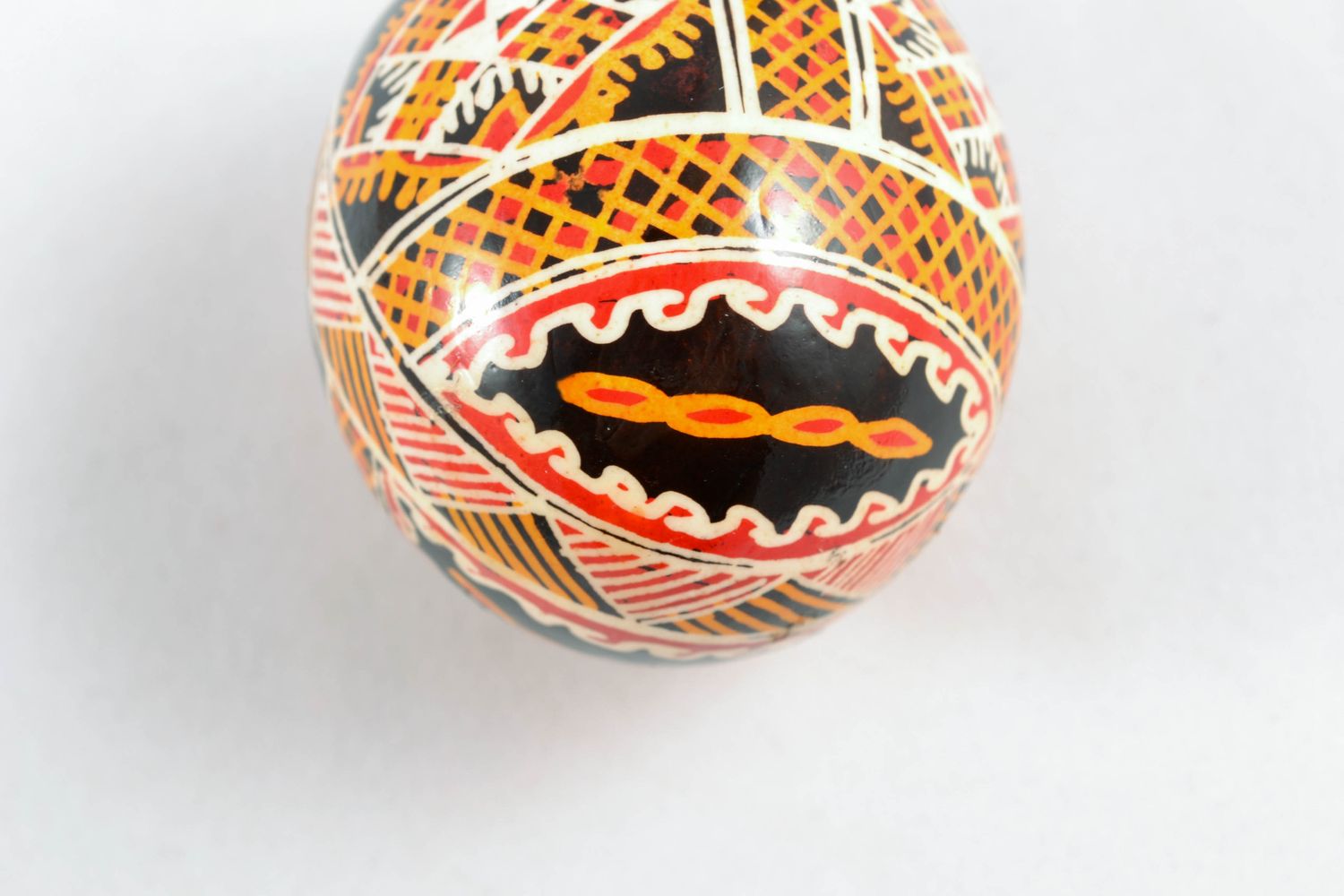 Handmade Easter egg with sacral symbols photo 3