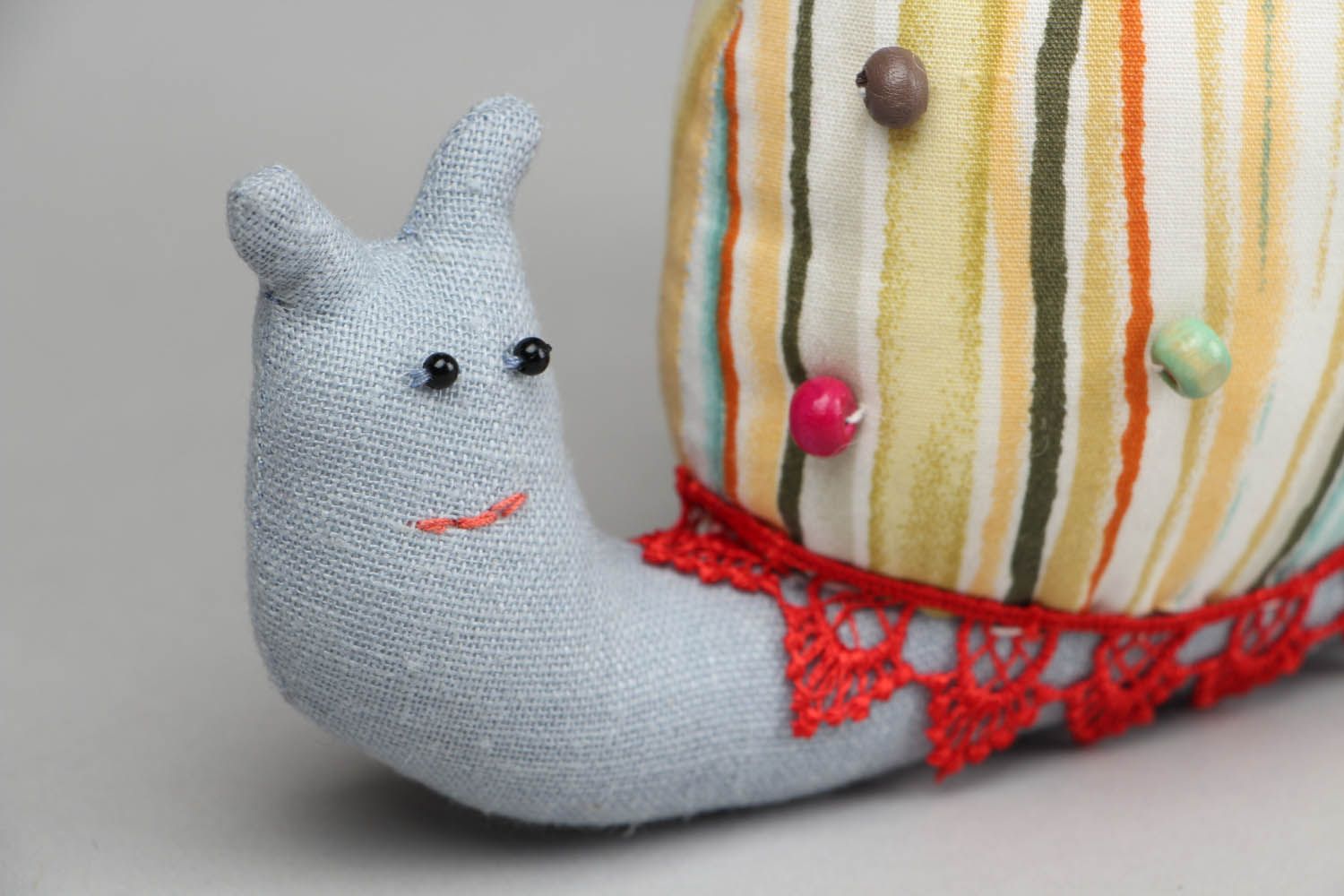 Soft textile toy Snail photo 2