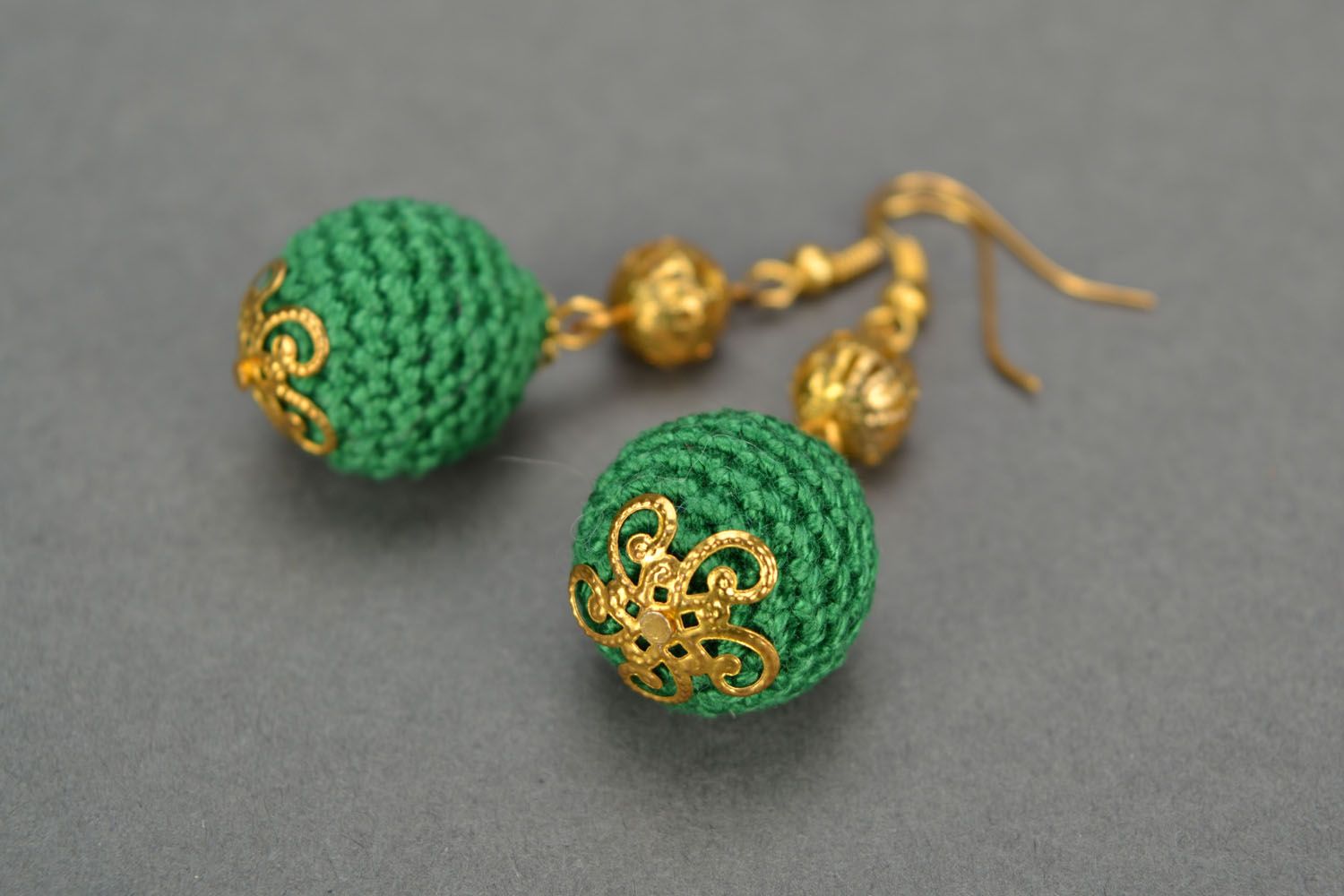 Long crochet earrings photo 5
