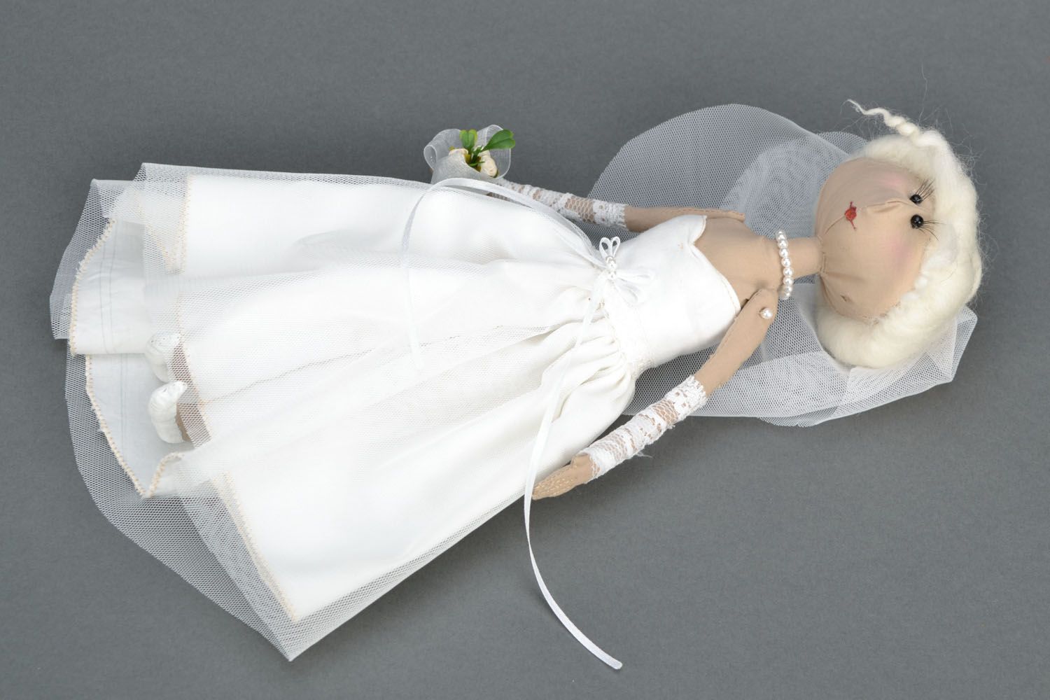 Puppe aus Stoff Braut foto 4