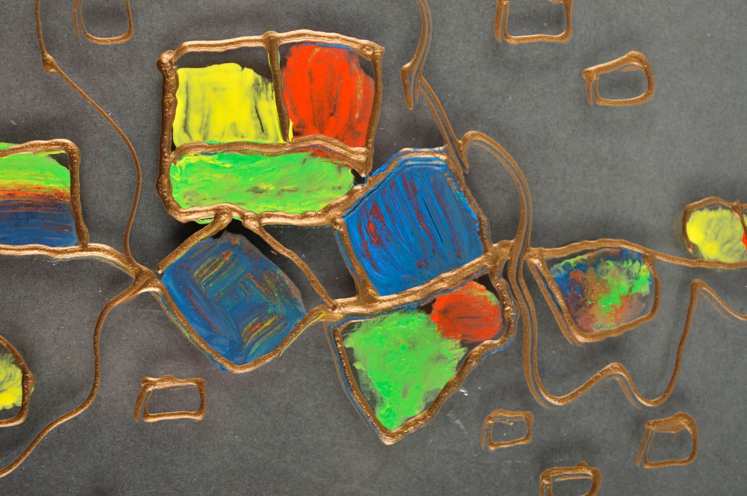 Assiette décorative en verre faite main à motif multicolore Déco originale photo 5