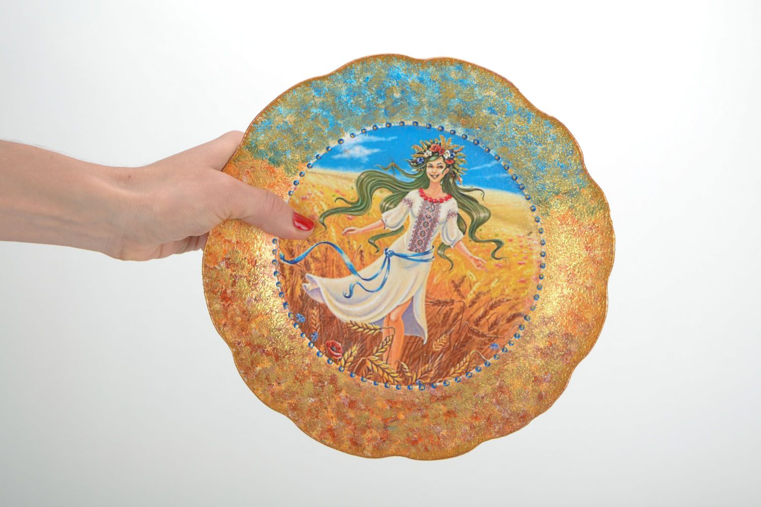 Декоративная тарелка на стену Свободная Украина  фото 2