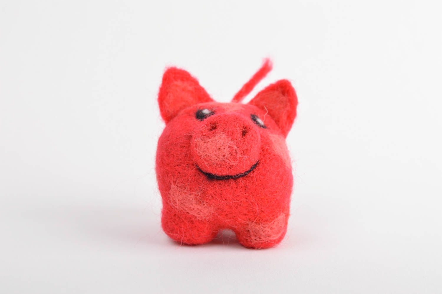 Handgefertigt gefilzte Figur Designer Spielzeug originelles Geschenk in Rot foto 3