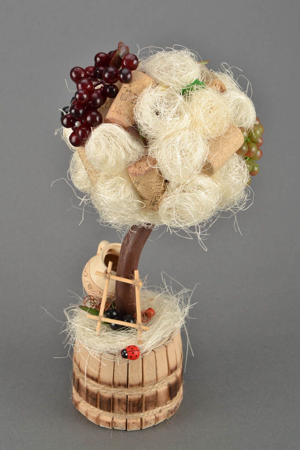 Topiario albero decorativo fatto a mano alberello della felicità idea regalo foto 3
