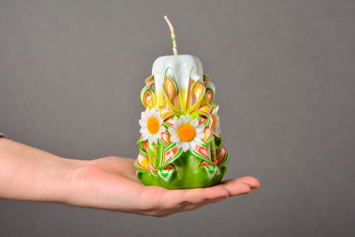 Kerze aus Paraffin handmade buntes Teelicht Designer Geschenk süße Dekoidee foto 3