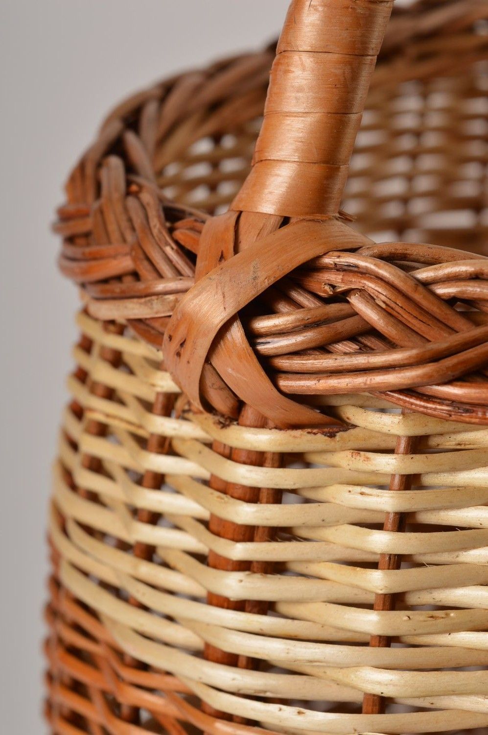 Handmade designer woven basket stylish present for woman interior decor photo 5