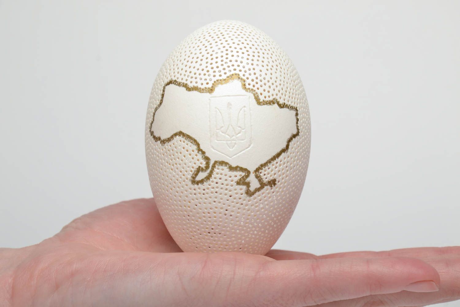 Huevo de ganso con grabado Ucrania foto 5