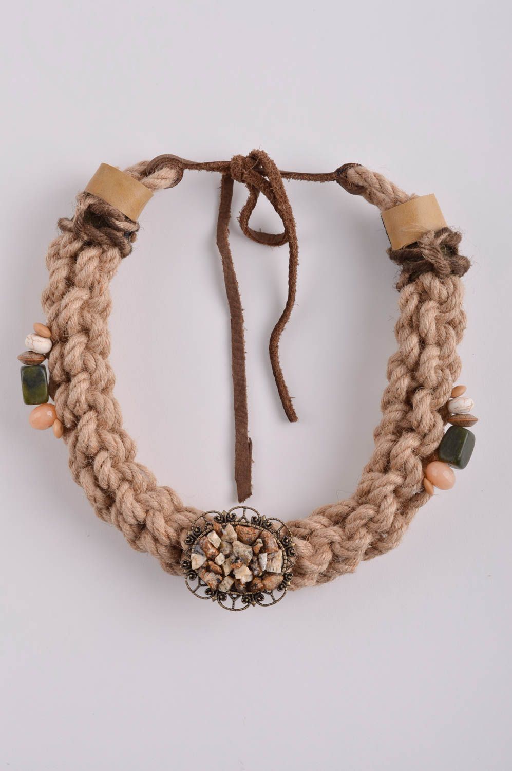 Modeschmuck Kette Halskette aus Stoff Collier Halskette Schmuck für Frauen foto 2