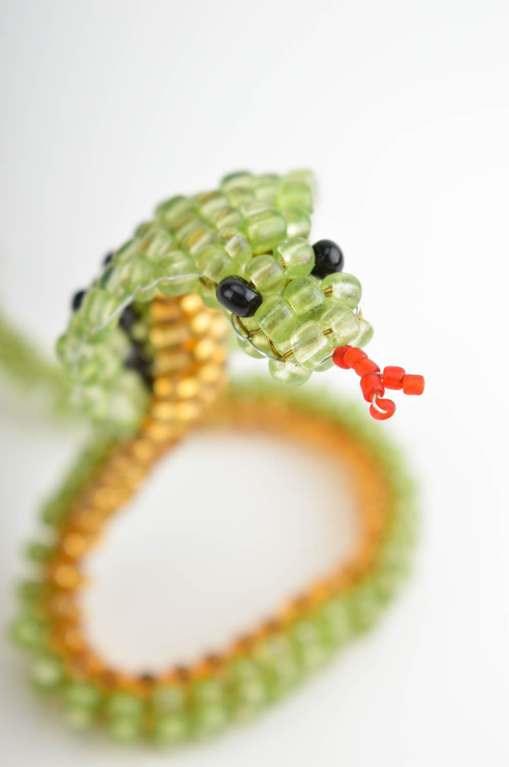 Figura decorativa animal de abalorios hecho a mano decoración de hogar foto 3