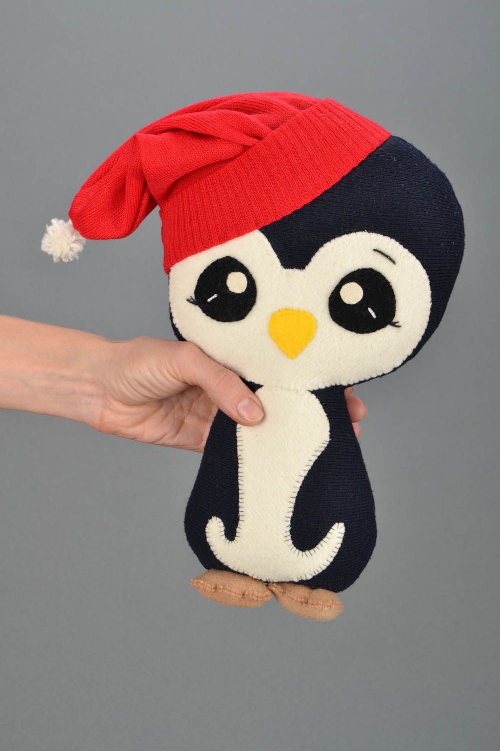 Homemade soft toy Penguin Noel photo 2