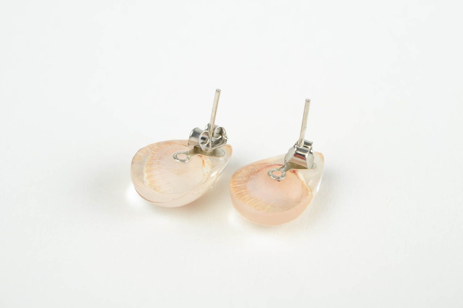 Handmade designer stud earrings unusual cute earrings epoxy resin jewelry photo 5