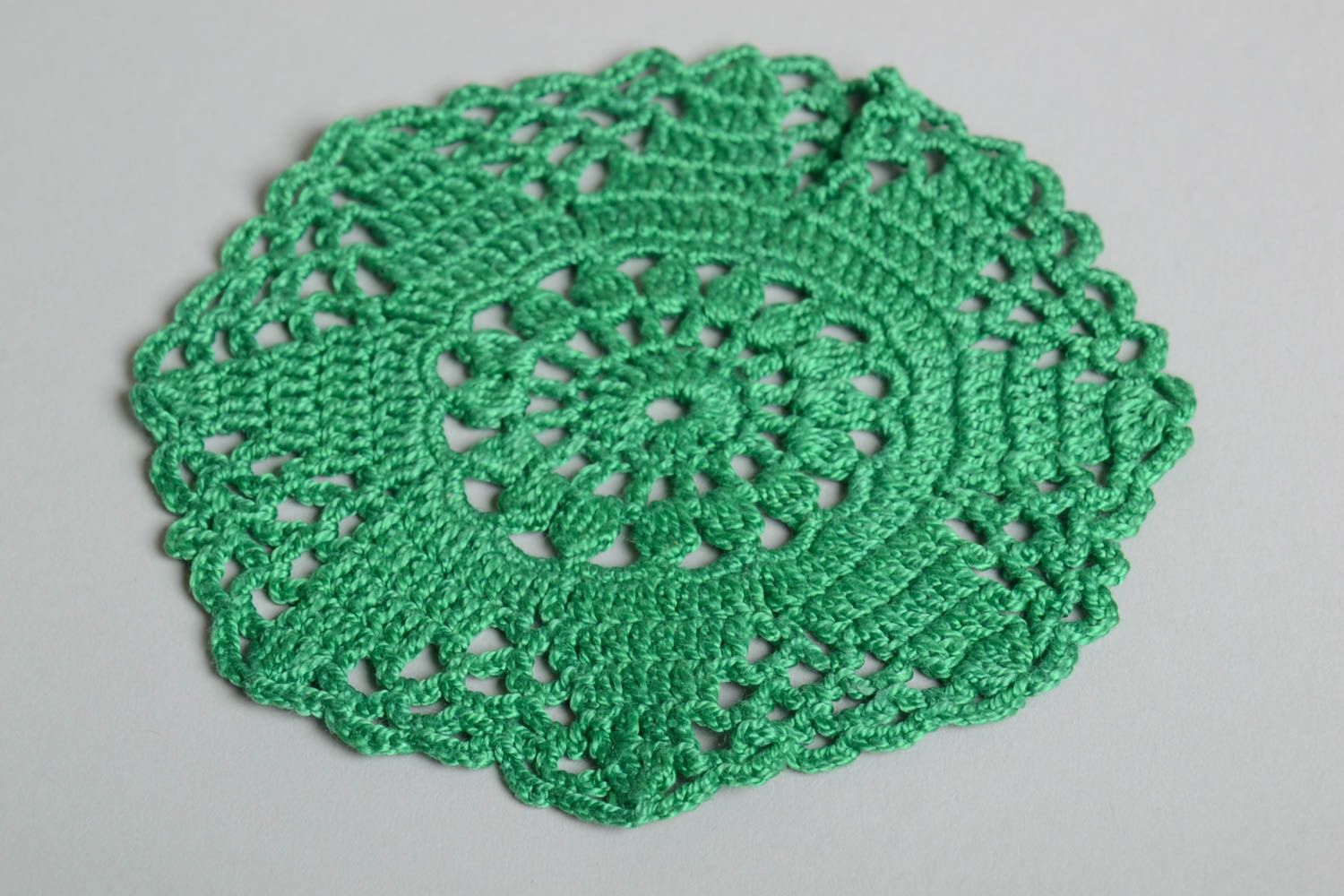 Crocheted handmade napkin designer home decor small napkin kitchen textile photo 2