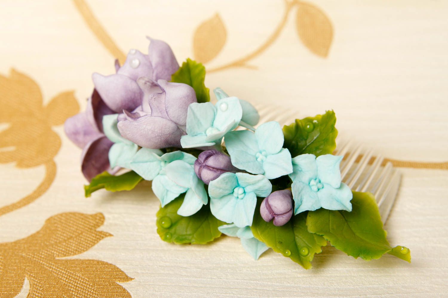 Beautiful handmade hair comb flowers in hair hair ornaments gifts for her photo 1