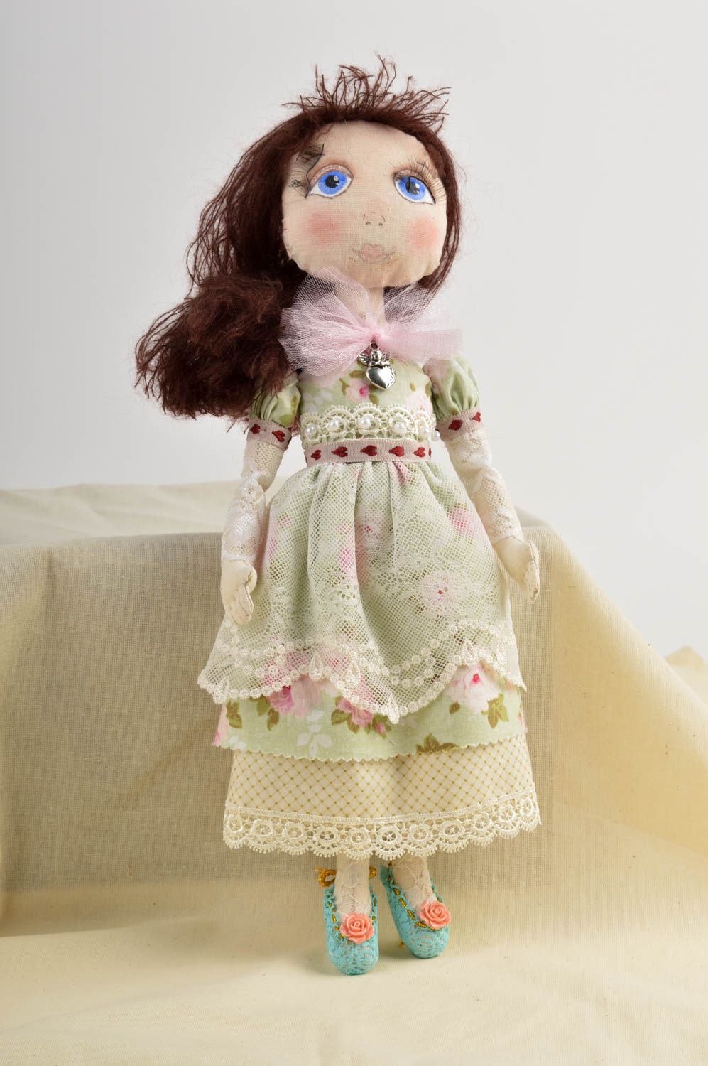 Кукла ручной работы принцесса кукла из ткани мягкая кукла красивая стильная фото 1