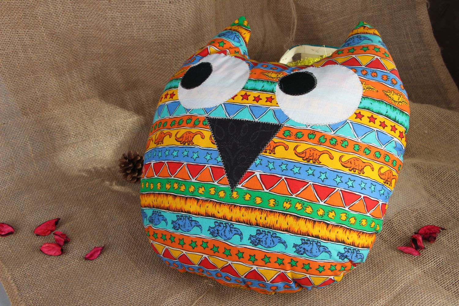 Homemade funny cushion African Owl photo 5