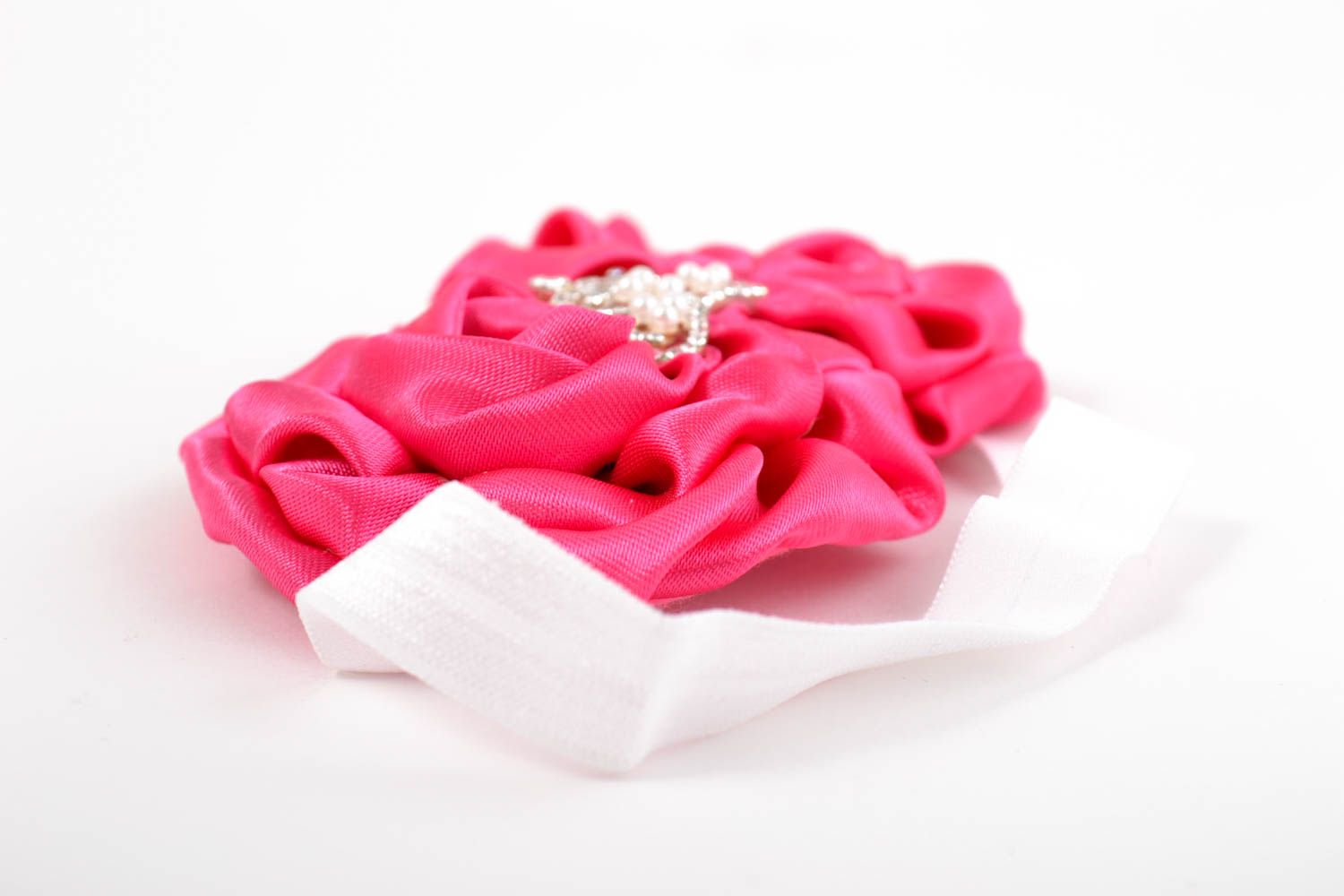 Handgemachter Schmuck Haarband rosa Accessoire für Haare Damen Accessoire  foto 5