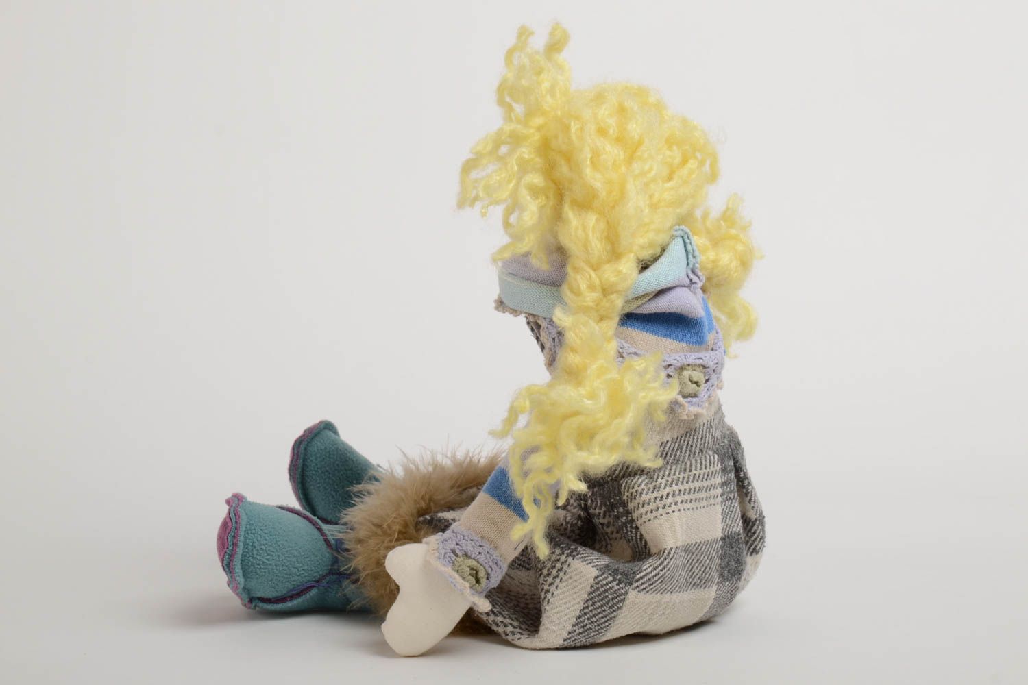 Künstler Stoff Puppe handmade originell schön für Interieur Dekor und Kinder foto 4