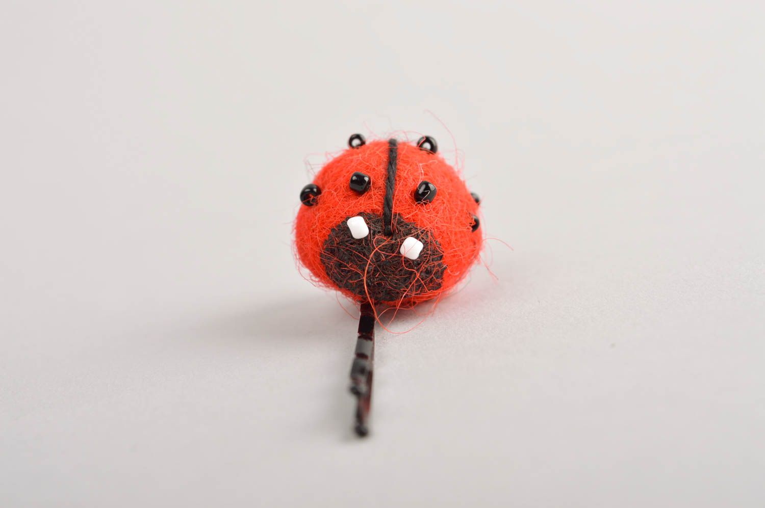 Handmade wool bobby pin needle felting head accessories for girls small gifts photo 5