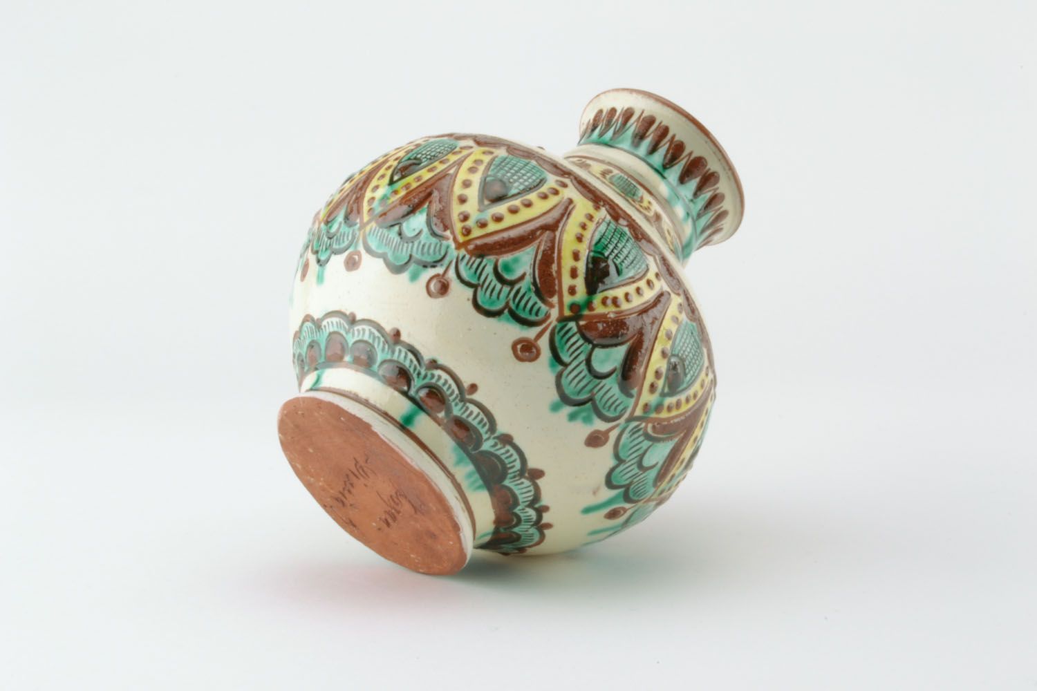 Vaso artesanal de cerâmica decorativo para flores secas foto 5