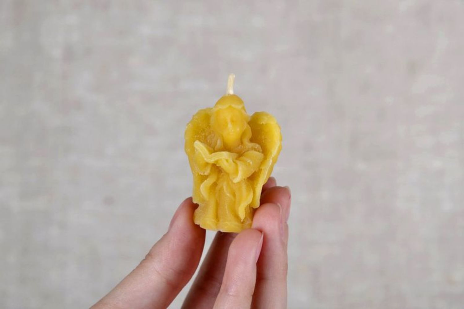 Candle made of natural wax Angel photo 5