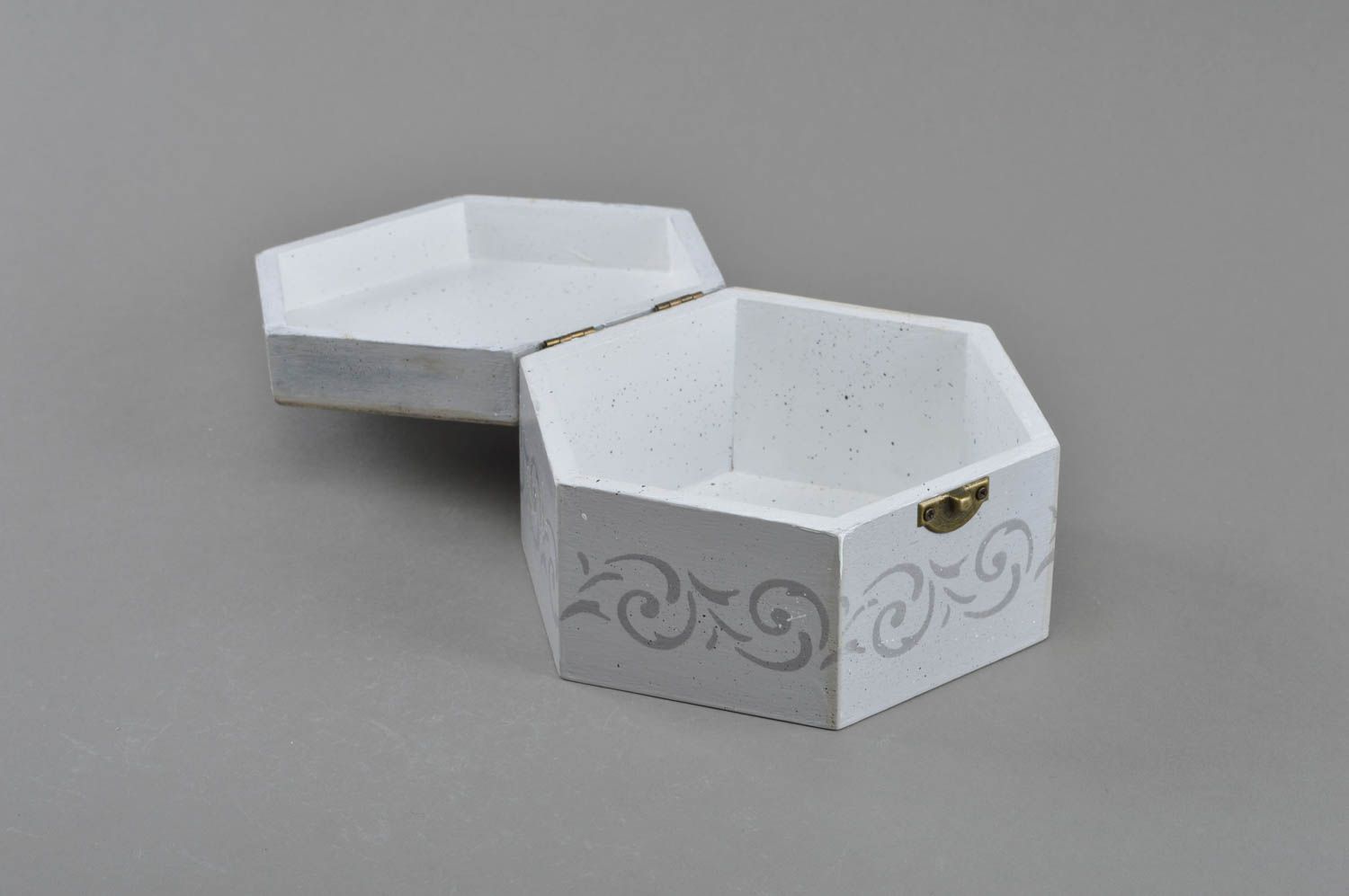 Boîte à bijoux fait main Coffret à bijoux style rétro Décoration maison photo 3