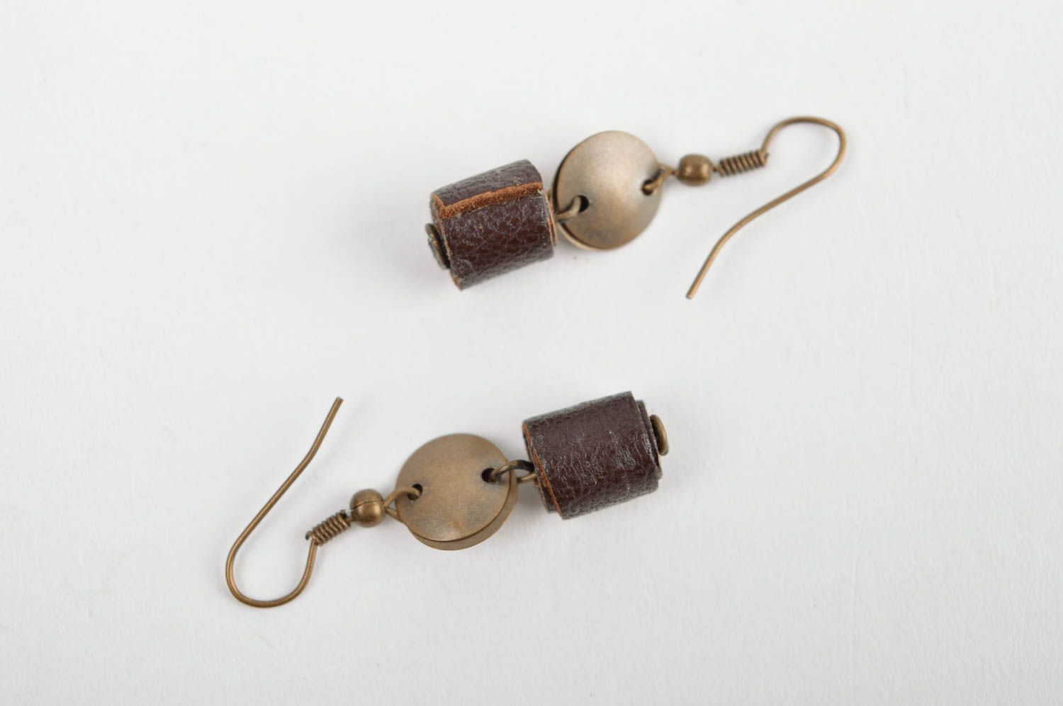 Ohrringe für Damen handgemachter Schmuck Leder Accessoire Modeschmuck Ohrringe foto 5