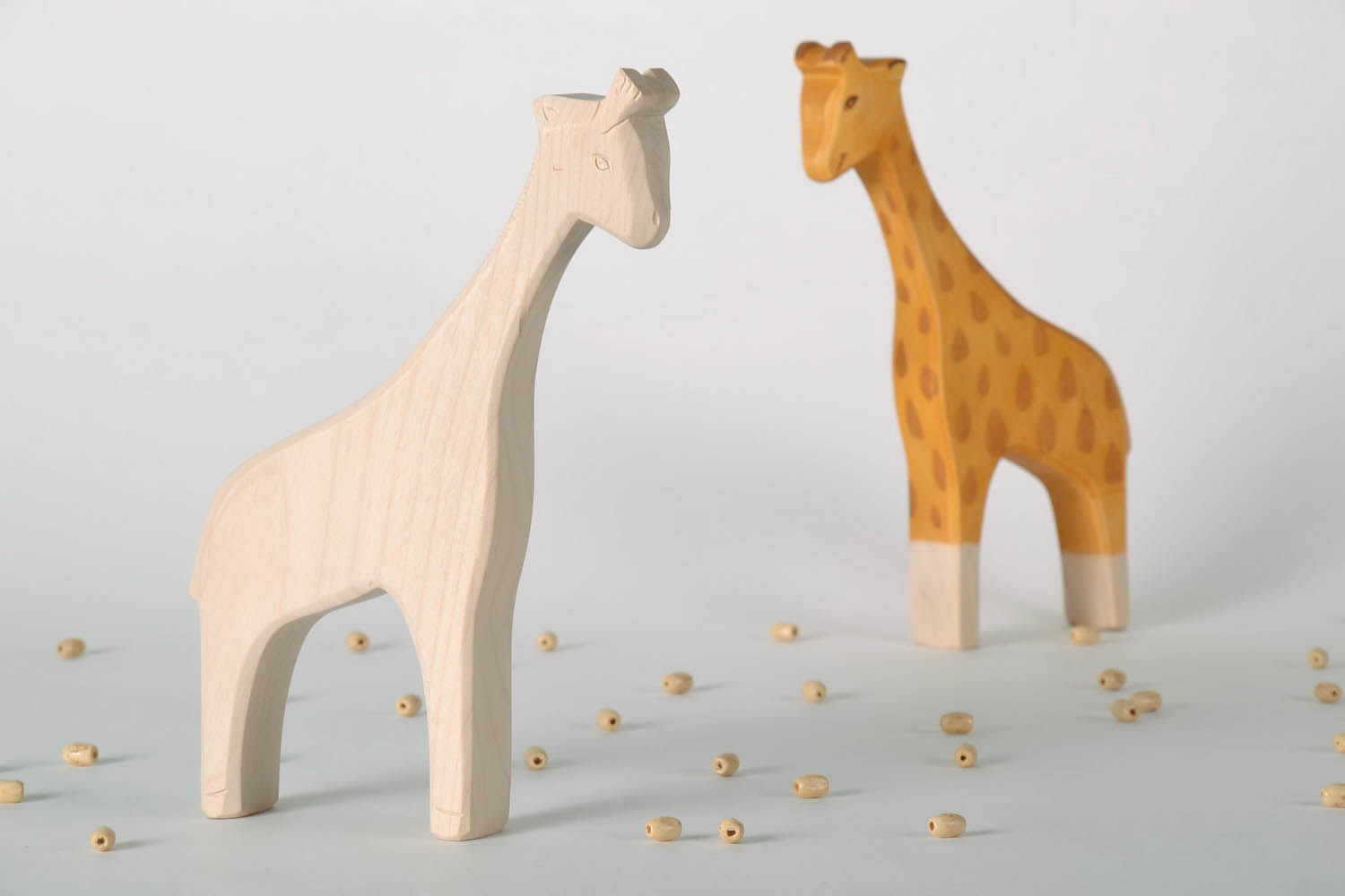 Handmade kleine Figur Hhaus Deko Figur zum Bemalen Holz Rohling Giraffe foto 2