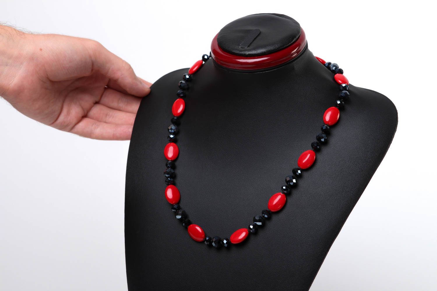 Handmade necklace stone jewelry unusual bead necklace bead accessory gift ideas photo 5