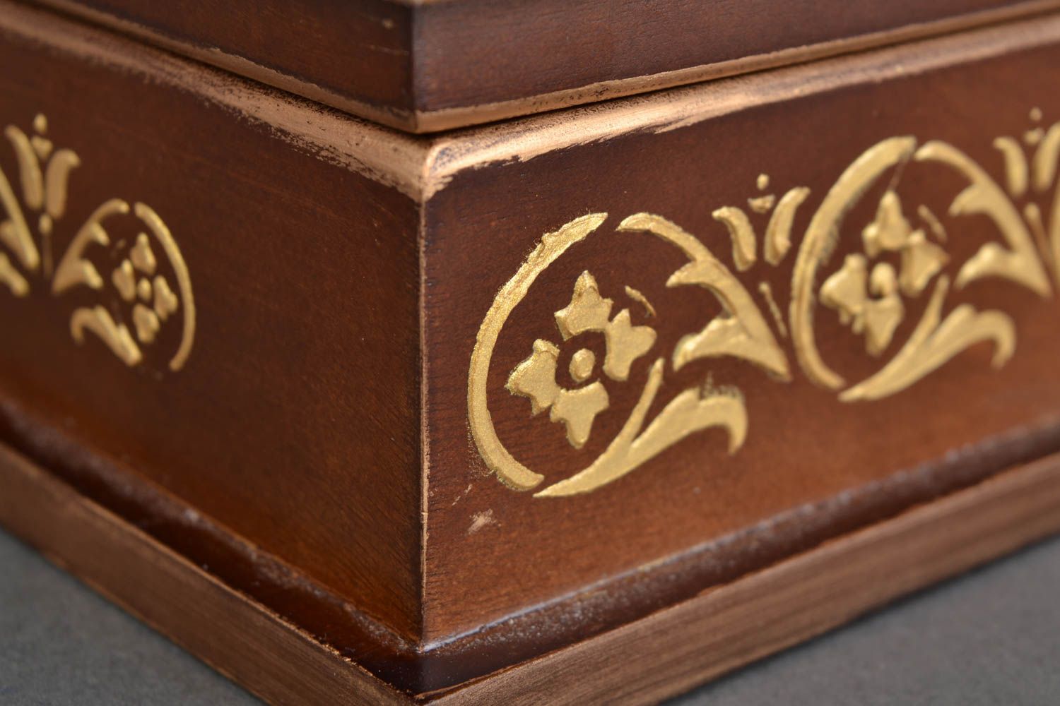 Boîte à bijoux en bois technique de serviettage Ange de Raphaël photo 3