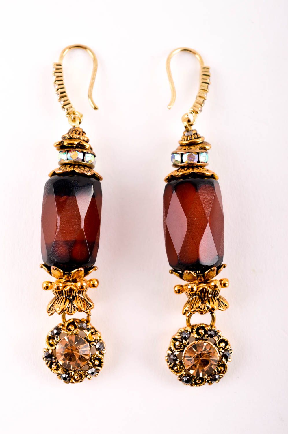 Handmade earrings designer earrings with stones unusual jewelry gift for her photo 3