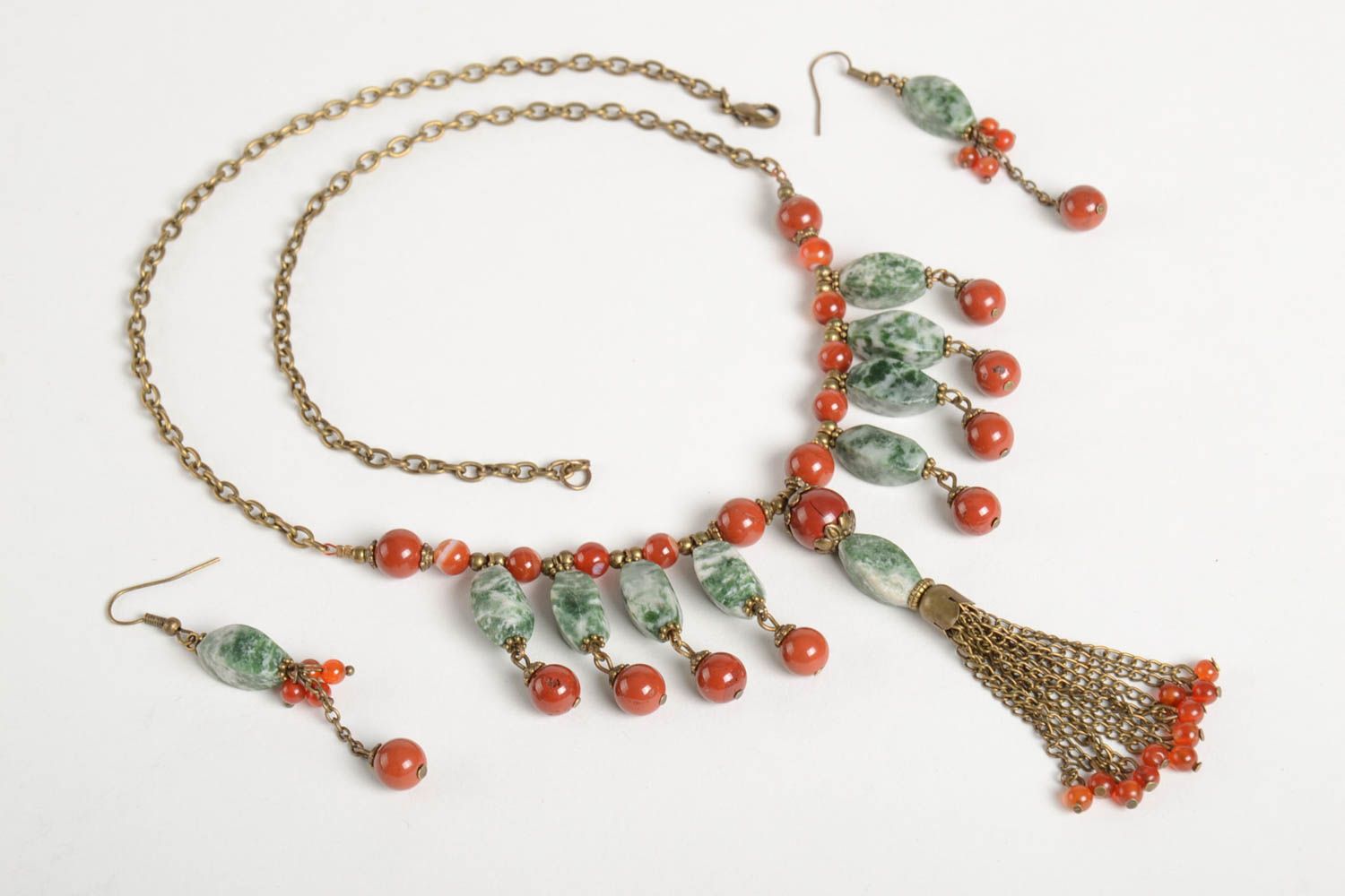 Handmade elegant accessories stylish female jewelry set designer present photo 5
