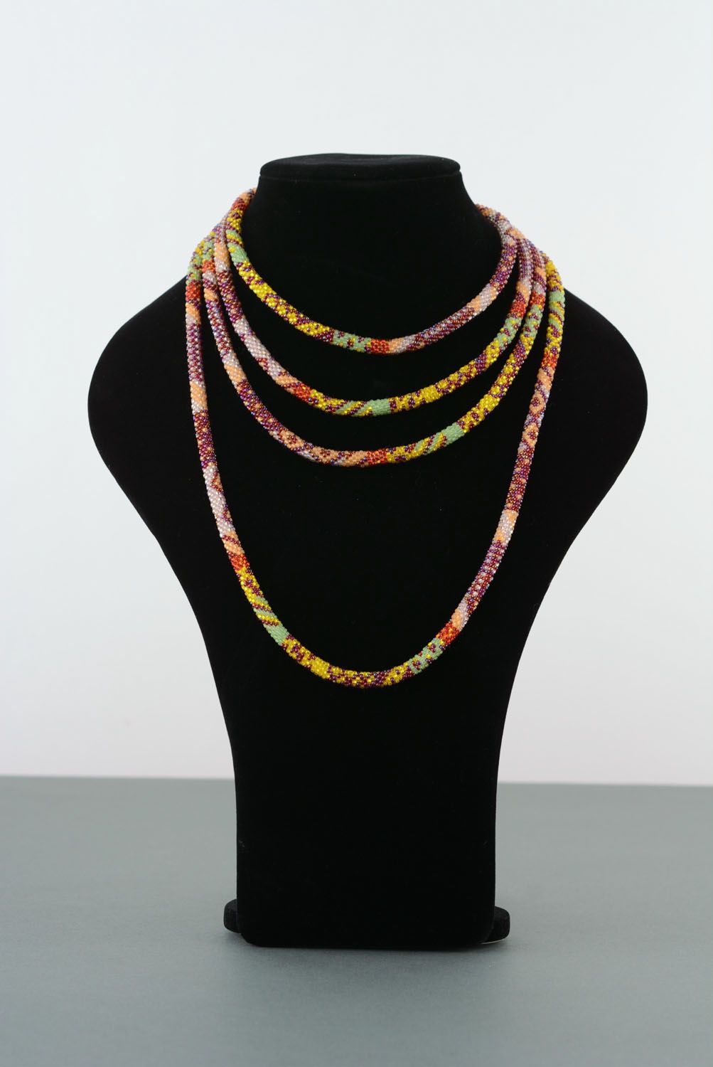 Homemade beaded cord necklace Leaving Summer photo 2