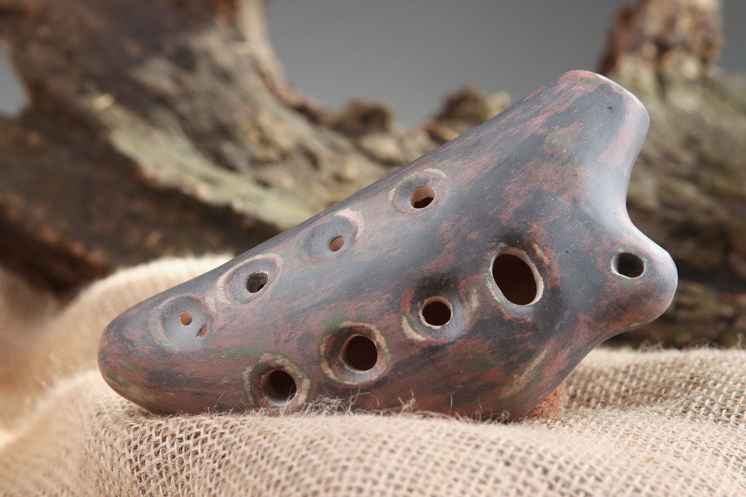 Окарина, свистковая флейта из глины фото 1