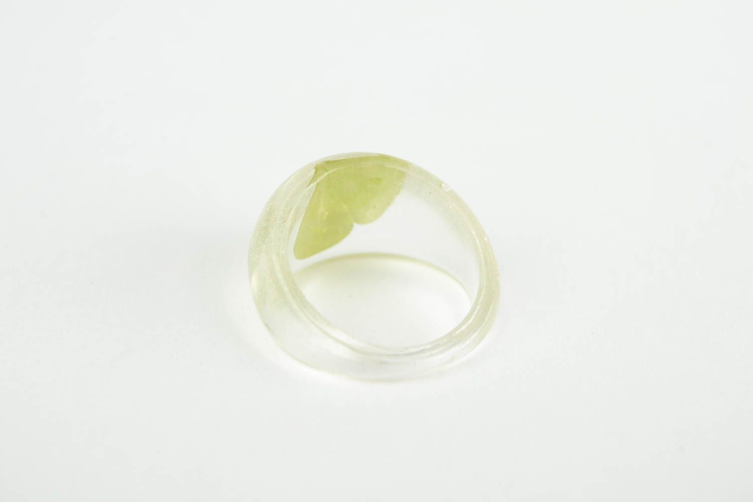 Handmade ring designer accessory unusual gift for women epoxy jewelry photo 4