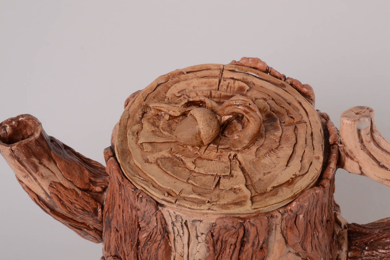Unusual handmade ceramic teapot beautiful teapot kitchen supplies gift ideas photo 4